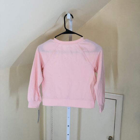 Cat & Jack NWT Girls Long Sleeve French Terry Floral Pullover Sweatshirt S (6/7) - Picture 6 of 7